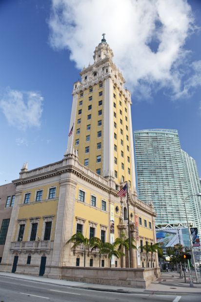 Today it stands as a 17-story monument to the city's thriving arts and culture scenes, but the former headquarters of the defunct Miami News also played a key part in the business boom of the 1920s, and was a hub for the processing of Cuban immigrants in the '60s. Built in 1925 in the Mediterranean revival style (all Corinthian columns, wrought-iron balconies and concrete cherubs), it is an undervalued jewel in the architectural crown of the city.