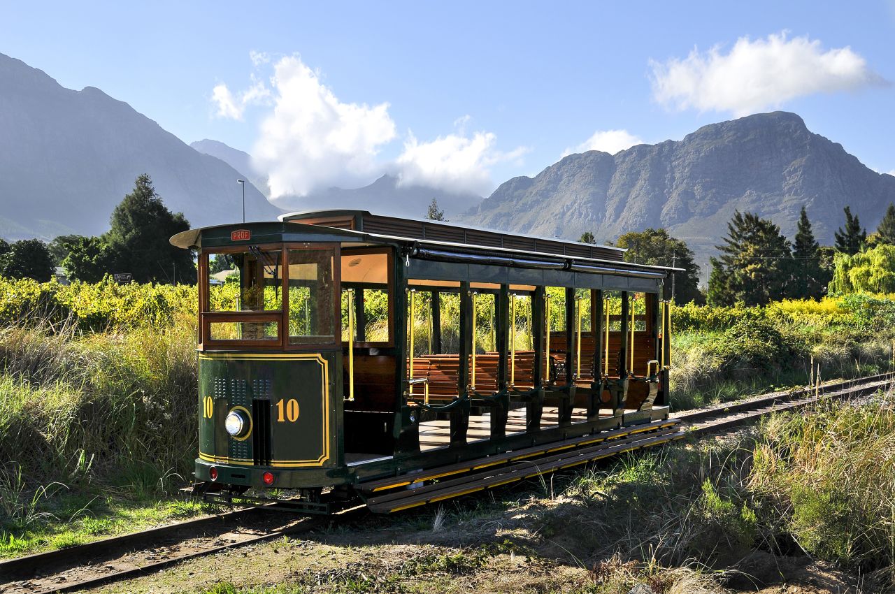 Franschhoek boasts centuries-old vineyards, fine dining and  typical Cape Dutch architecture.