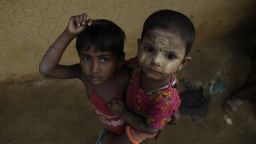 Many children live in the Rohingya camp, as whole families fled to Bangladesh. 