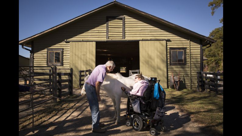 The idea to start Mitey Riders came from Swimmer's chance encounter with a girl with cerebral palsy in a grocery store parking lot more than 20 years ago. 