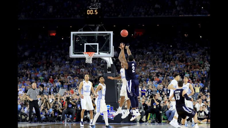 Villanova's Kris Jenkins shoots a buzzer-beating 3-pointer to win <a href="index.php?page=&url=http%3A%2F%2Fwww.cnn.com%2F2016%2F04%2F05%2Fsport%2Fgallery%2Fncaa-mens-basketball-championship%2Findex.html" target="_blank">the NCAA Tournament final</a> on Monday, April 4. The Wildcats defeated North Carolina 77-74 for their first national title since 1985.