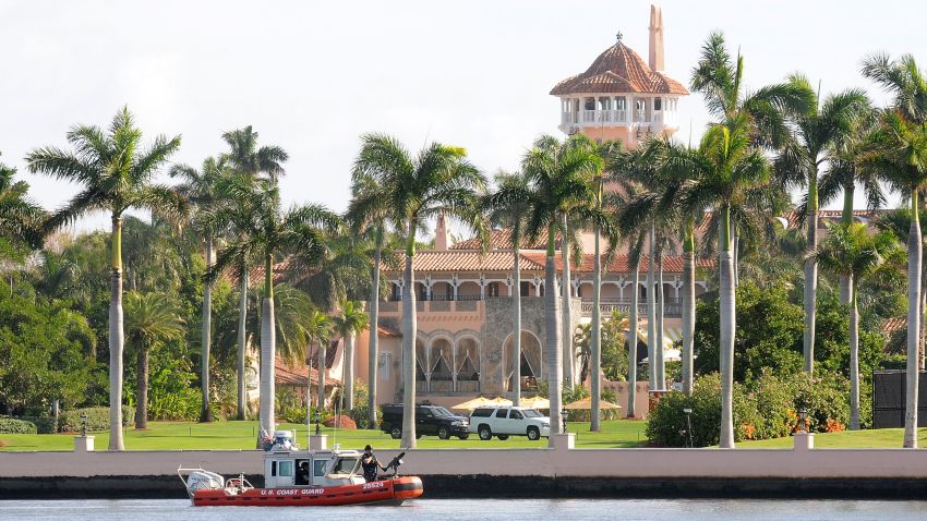 PALM BEACH, FL - NOVEMBER 24:  A US Coast Guard boat passes through the Mar-a-Lago Resort where President-elect Donald Trump will be spending Thanksgiving on November 24, 2016 in Palm Beach, Florida. The Trump family has spent many of their holidays at their South Florida home and security is expected to be tight in the area.  (Photo by Gerardo Mora/Getty Images)