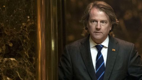Former White House counsel Don McGahn is pictured.