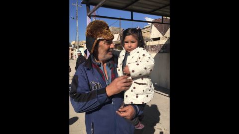 Talal Mustafa and his daughter.
