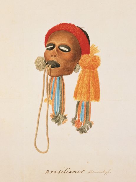 Prince Maximilian De Wied of Germany sketched this shrunken head during an expedition to Brazil that lasted from 1815 and 1817. During that trip, he collected and cataloged thousands of specimens. 