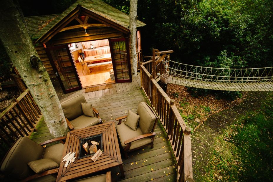 While the Treehouse kitchen was built for "big kids", there is a special platform off the main structure with zip wire and rope bridges for real kids to play on.