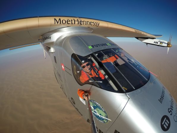 The two pilots took turns in the single-seater 3.8m³ cockpit. Between them, Piccard and Borschberg have broken eight world records and have 11 still pending.