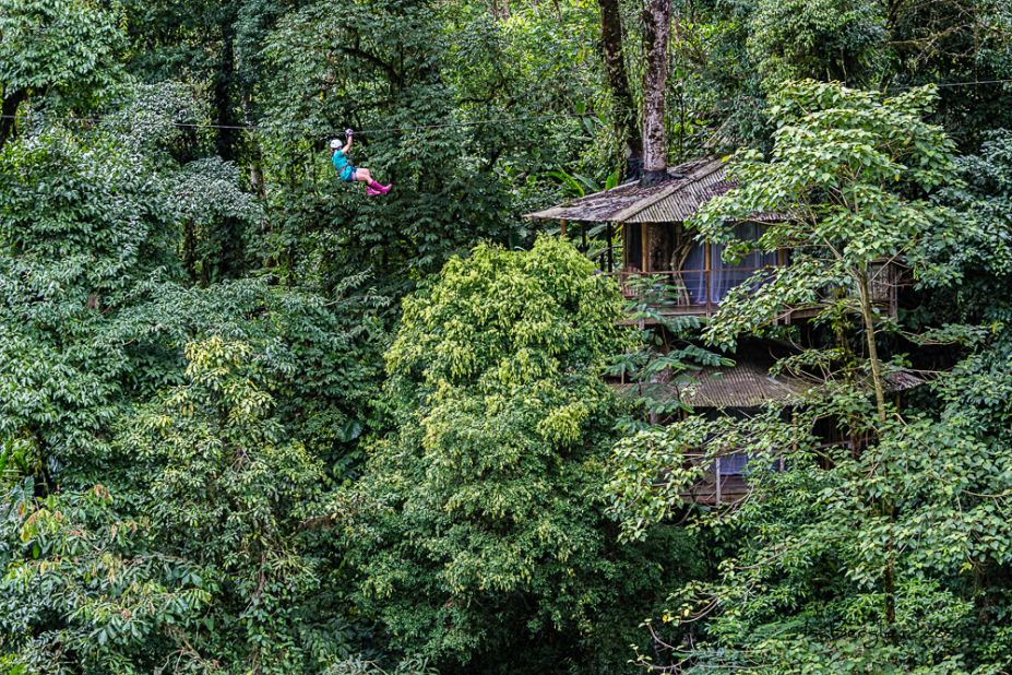 Finca Bellavista is a pedestrian community connected by hiking trails, ziplines and suspension bridges.