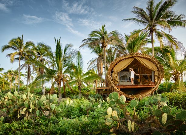 Modern tree houses blend luxury with sustainability in order to fit within their natural environments. This cylindrical tree house at <a href="index.php?page=&url=http%3A%2F%2Fwww.playaviva.com%2F" target="_blank" target="_blank">Playa Viva</a> in Juluchuca, Mexico is built with sustainable bamboo. 