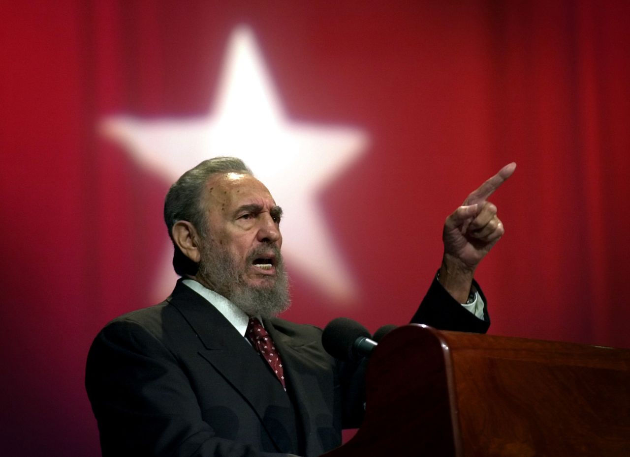 Castro in Havana in September 2002. Several surgeries forced him to relinquish his duties temporarily to younger brother Raul in July 2006.