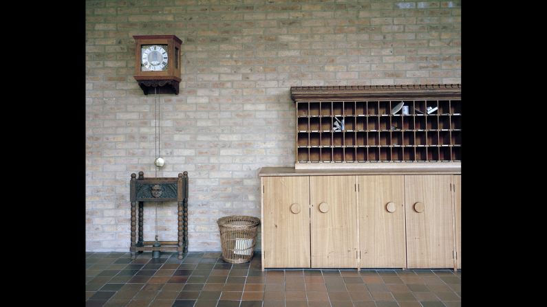 A postal cabinet in Downside Abbey.