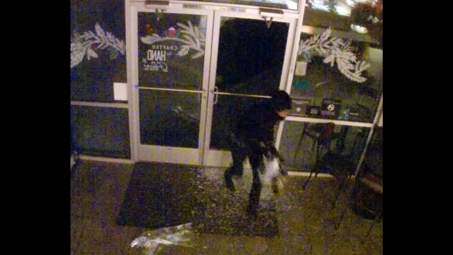The FBI is investigating the Starbucks vandalism and released this image.