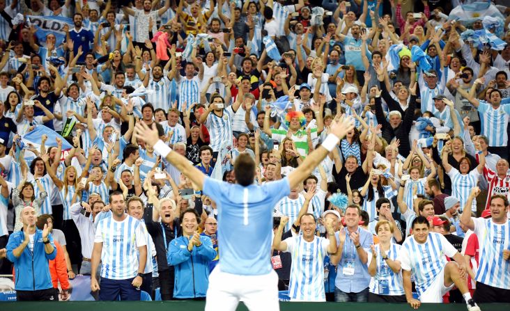 Argentina won its <a href="index.php?page=&url=http%3A%2F%2Fedition.cnn.com%2F2016%2F11%2F27%2Ftennis%2Fdavis-cup-tennis-argentina-croatia-sunday%2F">first Davis Cup title </a>when, led by Juan Martin del Potro, it rallied to beat Croatia 3-2 in the final. Argentina had lost its four previous finals. 