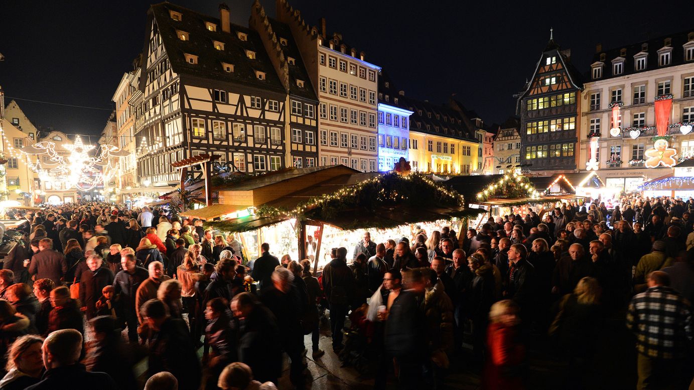 <strong>Strasbourg (France): </strong>As the home to one of Europe's oldest Christmas markets, Strasbourg in eastern France knows how to do Christmas right. It boasts 300 market chalets, illuminations and a giant 30-meter Christmas tree in the city center. 