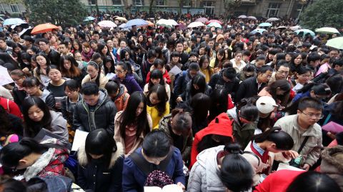 Hundreds of thousands of people take the Chinese civil service exam every year.