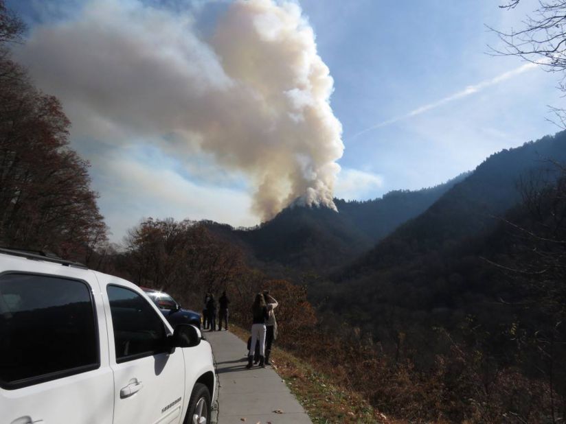 Officials from the Great Smoky Mountains National Park reported the closing of roads and several trails near Gatlinburg on November 28.