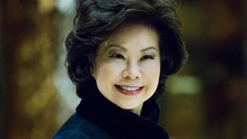Former US Secretary of Labor Elaine Chao arrives at Trump Tower on another day of meetings scheduled with President-elect Donald Trump on November 21, 2016 in New York.
