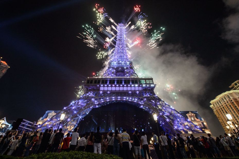 <strong>The Parisian Macau: </strong>Inspired by the City of Light, the Parisian Macau boasts a half-scale recreation of the Eiffel Tower, complete with observation decks and a lift to take you to the top for a 360-degree view of Cotai.