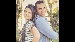 Tiaguinho and his wife, Graziele, pose for a photograph before their wedding. Source: Carol Jund de Bom Jardim, RJ