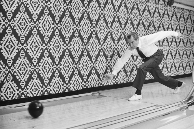 Richard Nixon, the 37th president, enjoyed bowling so much that he and his wife had a <a  target="_blank" target="_blank">one-lane bowling alley</a> constructed in the White House.