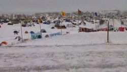 dakota access pipeline protest campsite snow november 29