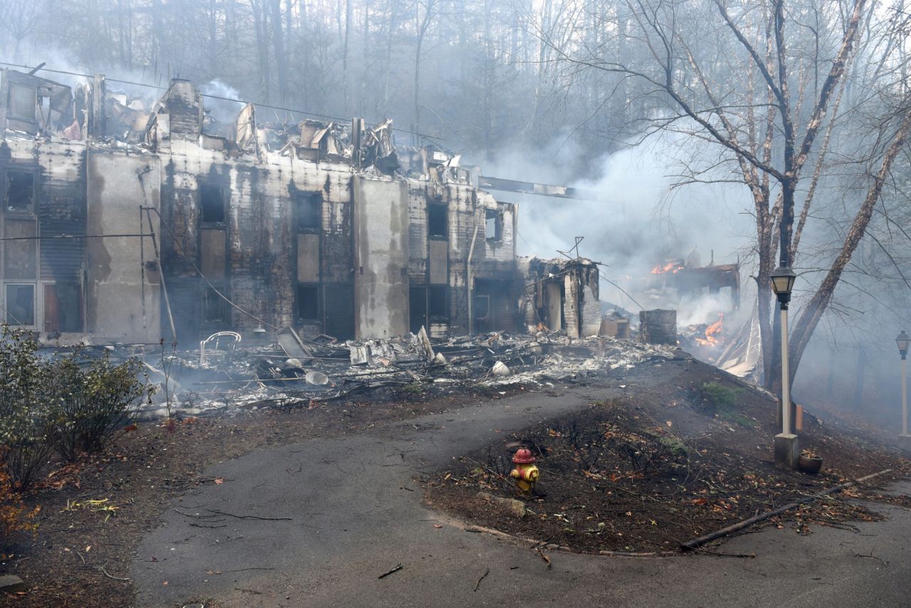 Two dormitories at the Arrowmont School of Arts and Crafts were damaged from the wildfires that flared near Gatlinburg on November 29. 