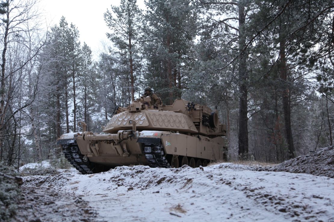 US troops take Abrams tanks further north than they've ever been before.