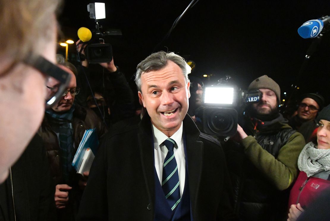 Norbert Hofer narrowly lost the presidential election in May. His party successfully fought for a re-run of the voting.