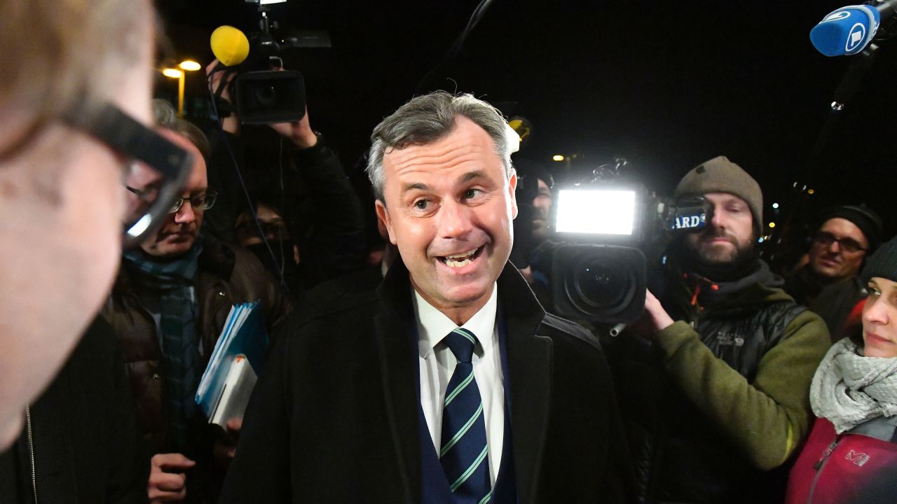 Norbert Hofer narrowly lost the presidential election in May. His party successfully fought for a re-run of the voting.