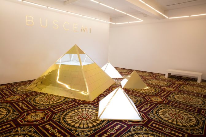They're housed in a gold-gilded pyramid in the brand's store in downtown Manhattan. 