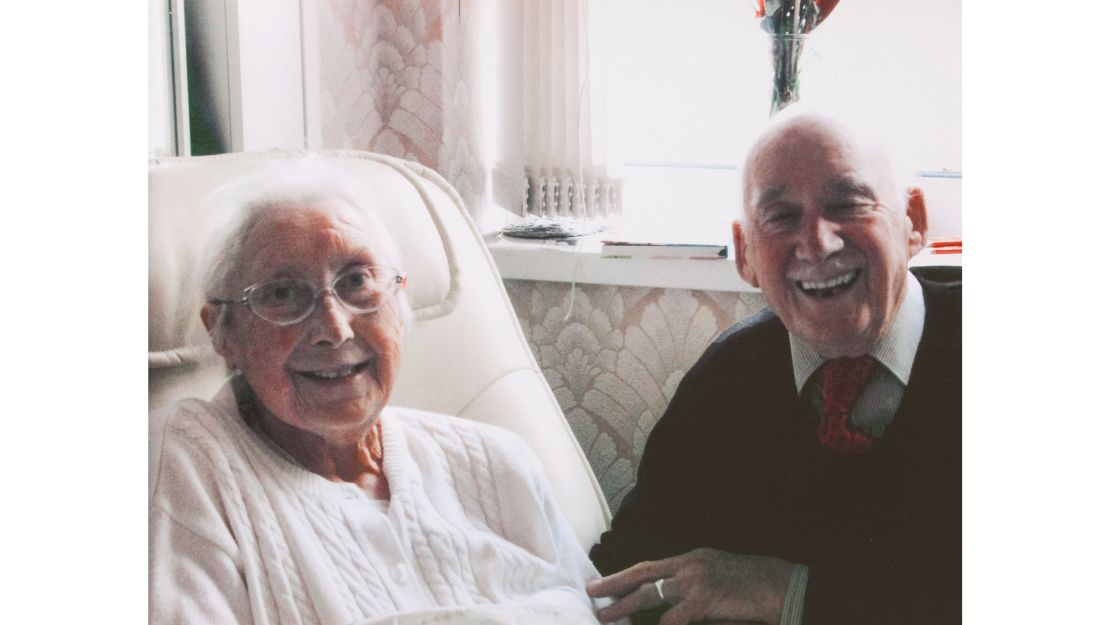 Joe Bartley on Christmas day with his wife Cassie in 2014. 
