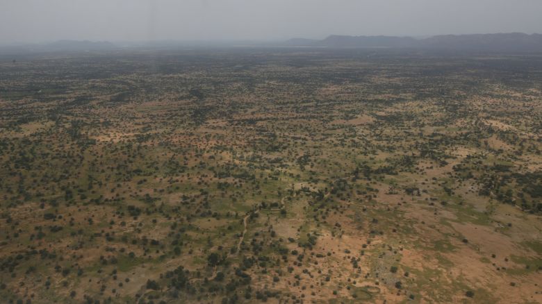 Aerial view of Geneina, West Darfur.