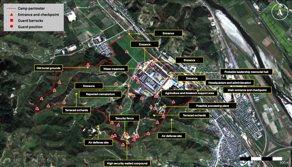 Overview of North Korean prison camp No. 25, image taken in September 2015.