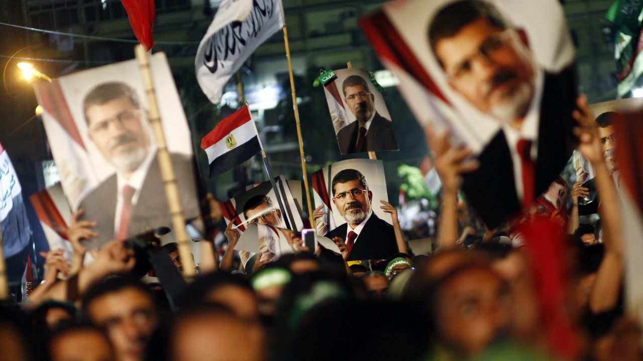 Supporters of former President Mohamed Morsi, leader of the Muslim Brotherhood, who was overthrown in a bloody coup which left President Abdel Fattah el-Sisi in power.