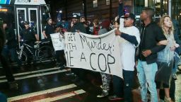 Protesters demand justice after the September 2016 shooting death of Keith Lamont Scott by a police officer in Charlotte.