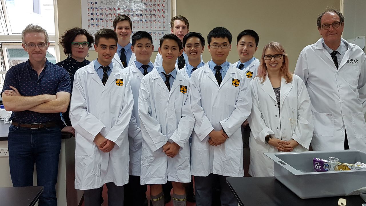 The dedicated young chemistry students worked through their lunch breaks and before and after school.