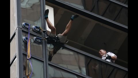 <strong>August 10:</strong> New York City police grab a man who was <a href="http://www.cnn.com/2016/08/10/politics/trump-tower-suction-cups/" target="_blank">climbing the Trump Tower </a>using giant suction cups. The 19-year-old was arrested and taken to Bellevue Hospital for a psychological evaluation, according to a law enforcement official. He was later charged with reckless endangerment and criminal trespassing.
