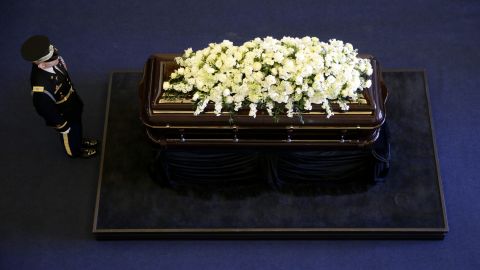 <strong>March 9:</strong> The casket of Nancy Reagan lies in repose at the Ronald Reagan Presidential Library in Simi Valley, California. The former first lady <a href="http://www.cnn.com/2016/03/06/politics/nancy-reagan-dies-obit/index.html" target="_blank">died March 6</a> at the age of 94.