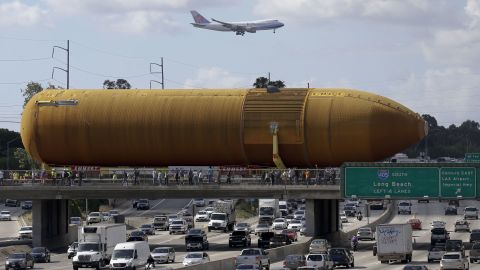 <strong>May 21:</strong> A massive fuel tank, which was built for NASA's space shuttle program, <a href="http://www.cnn.com/videos/us/2016/05/23/shuttle-fuel-tank-los-angeles-nccorig.cnn" target="_blank">is transported to a science center</a> in Los Angeles.