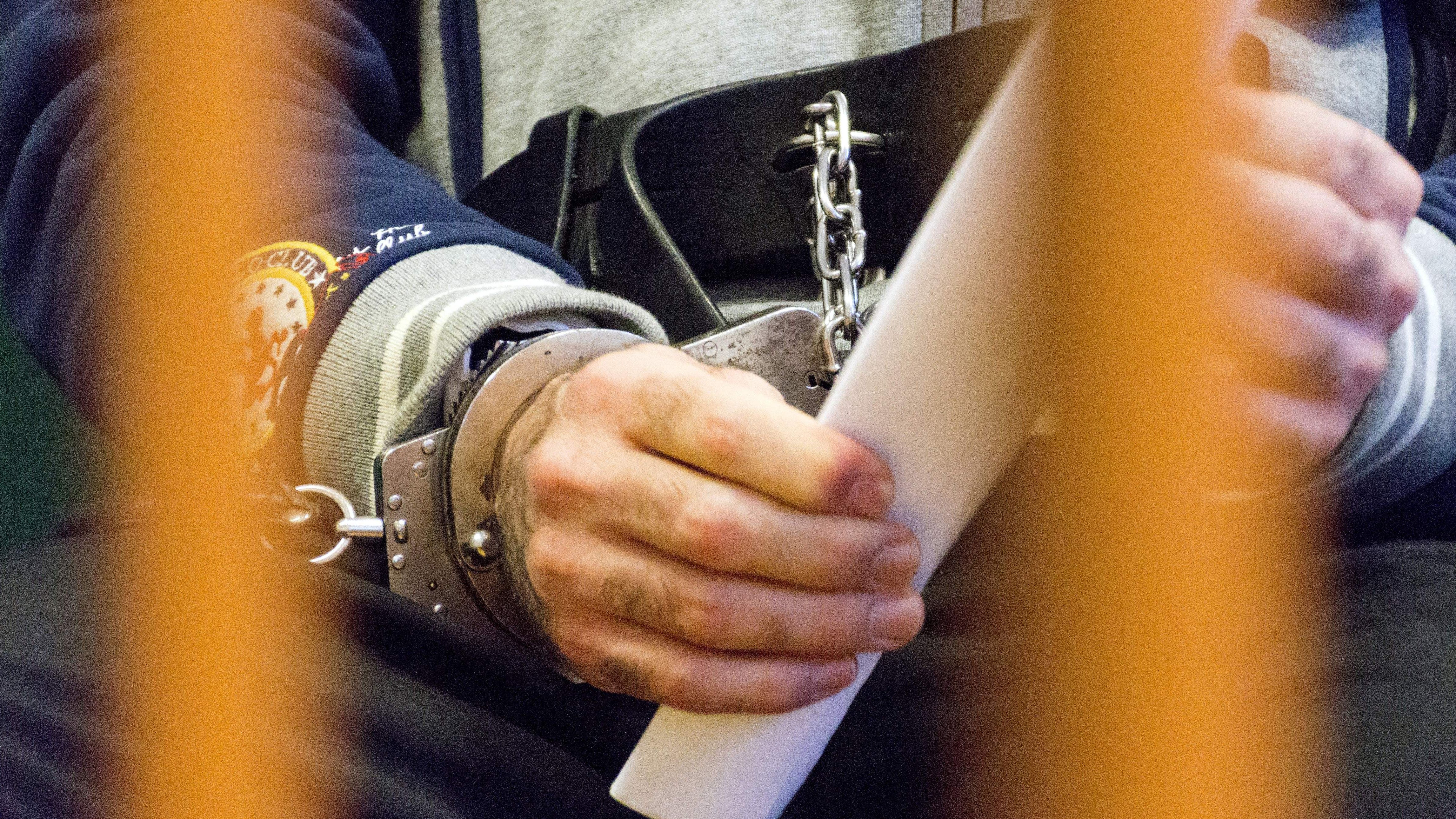 Ahmed H. awaits the verdict in his trial at the court in Szeged, Hungary, on November 30, 2016. 