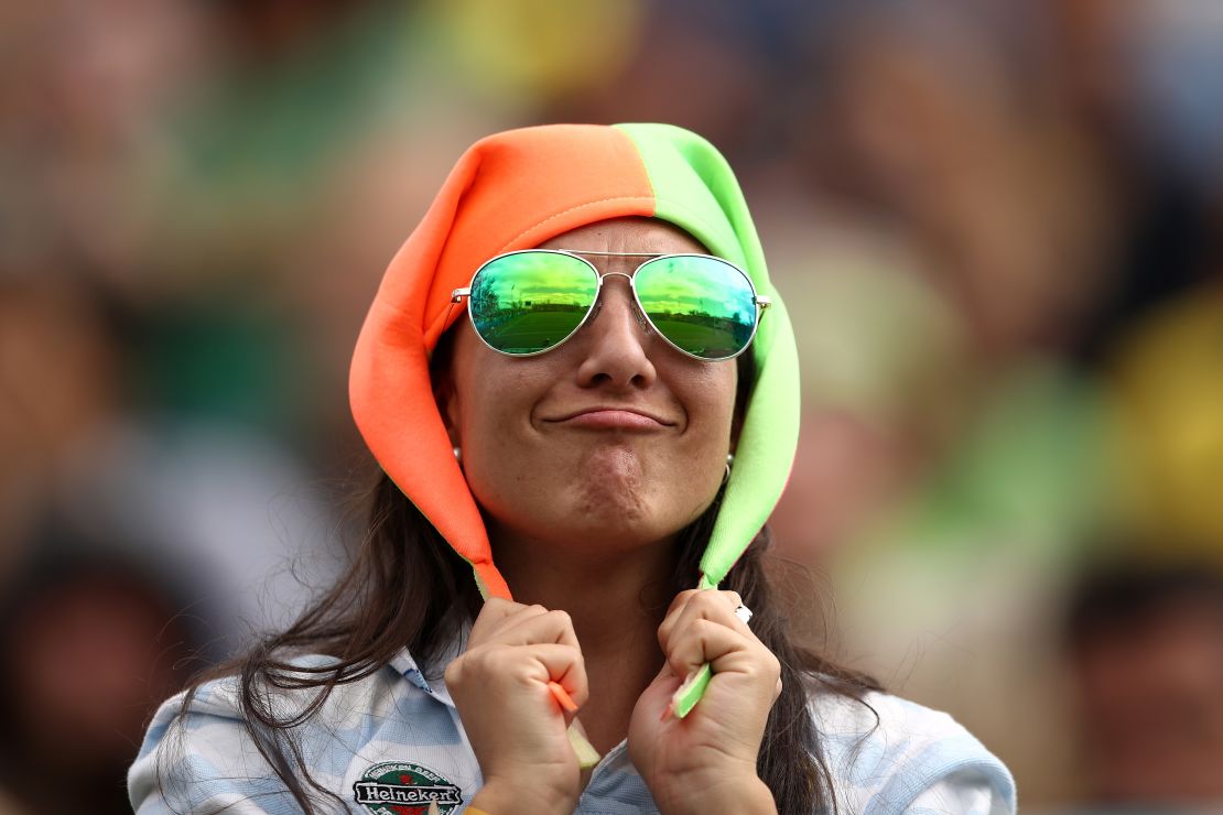 An Argentina fan at the Rio Olympics.