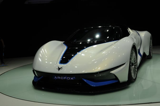 The BAIC ArcFox-7 made its debut at the Beijing Show 2016; it has a 603bhp electric motor and can reach 62mph in less than three seconds.