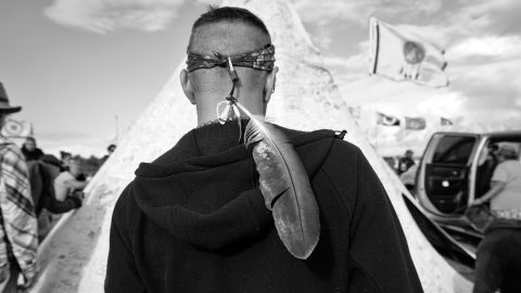 USA. Cannon Ball, North Dakota. September, 2016. Sioux protest camp.