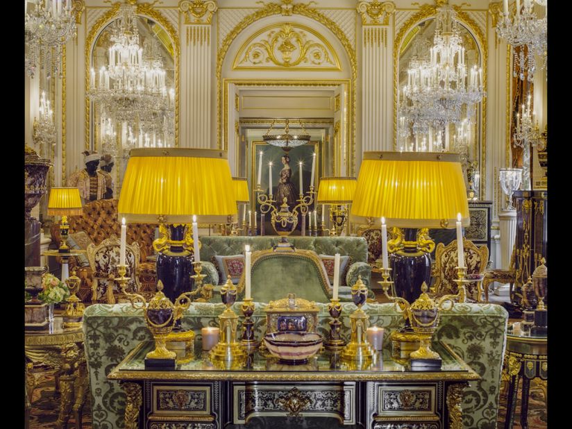 This 50-foot ballroom, featuring a collection of gold and enamel boxes, lies in what is reportedly Britain's most expensive private residence, Dudley House. Once the London abode of the Ward family, who had owned it since 1730, it was bought and restored by His Highness Sheikh Hamad bin Abdullah Al-Thani, a member of Qatar's royal family, in 2006.