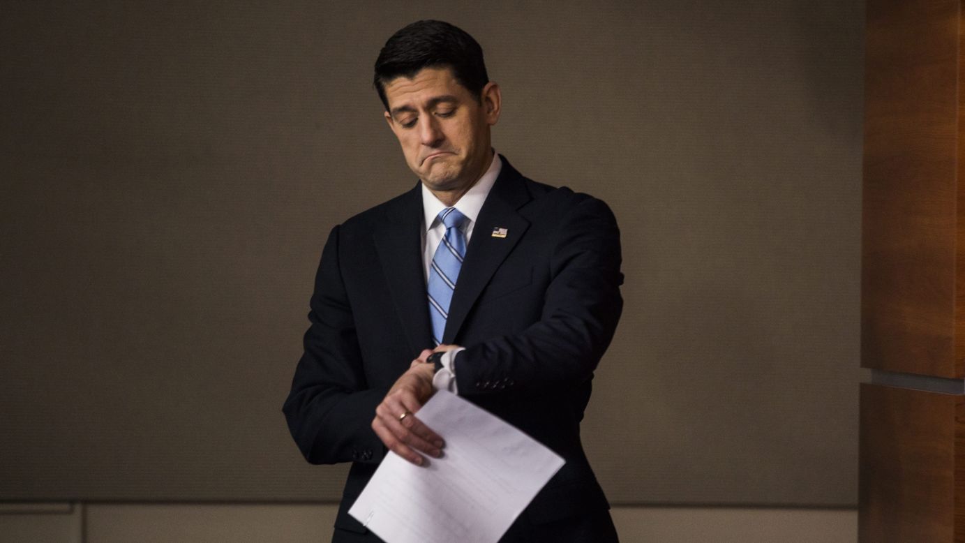 Republican Speaker of the House Paul Ryan prepares to speak at a press conference in Washington on December 1. Speaker Ryan spoke about President-elect Trump's negotiations with Carrier Corporation in Indiana.