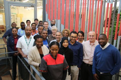 Greater access to technology means "we are looking at solving problems in Africa in a way we never thought possible before," Siwo says. "We are not only looking at how technology will enable us now but we are starting to think about how technology will work in the future." <br />Pictured: the team of researchers in Johannesburg, South Africa.