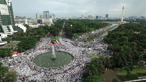 Thousands of Indonesians converged on central Jakarta to demand Ahok's ouster.