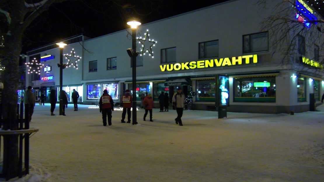 The shooting took place outside a Finnish restaurant. 