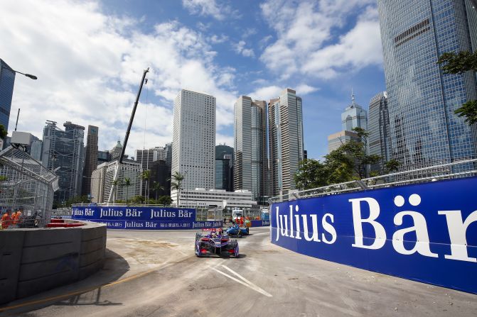 Hong Kong's dramatic skyline provided the backdrop to the first Formula E race of the 2016/17 season. 