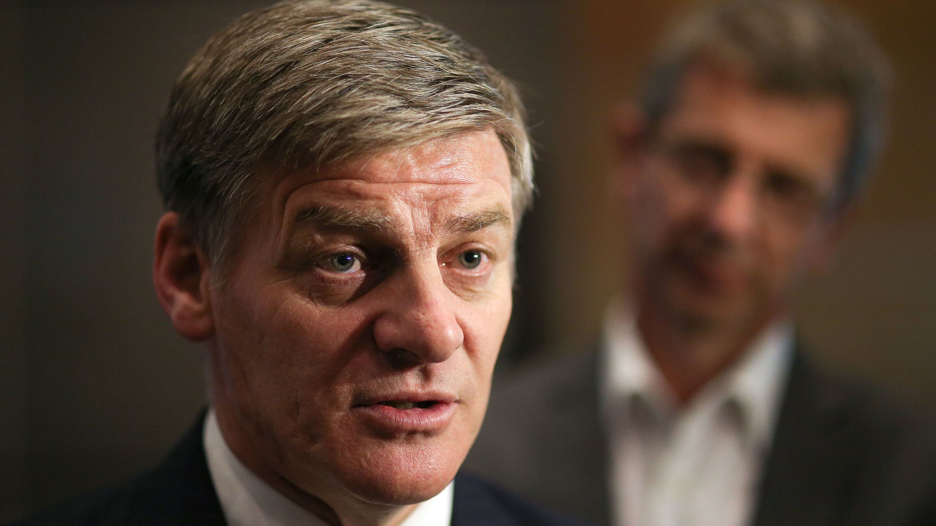 Finance Minister Bill English during a post-budget breakfast, Wellington, May 27, 2016.